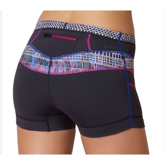 NWT PrAna Hydra Shorts Women's Small Black Pink Beach Pool Kayak Raft NEW - Picture 1 of 8